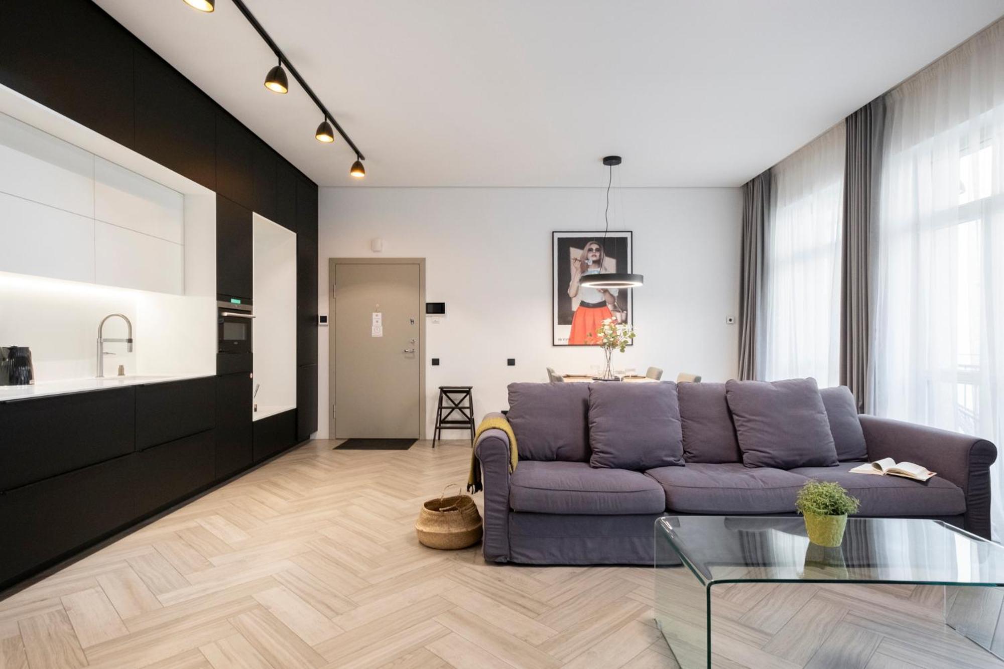 Cohost I Oldtown 60M2 Apt W-Garage Parking, Balcony & Self Check-In VNO Kültér fotó