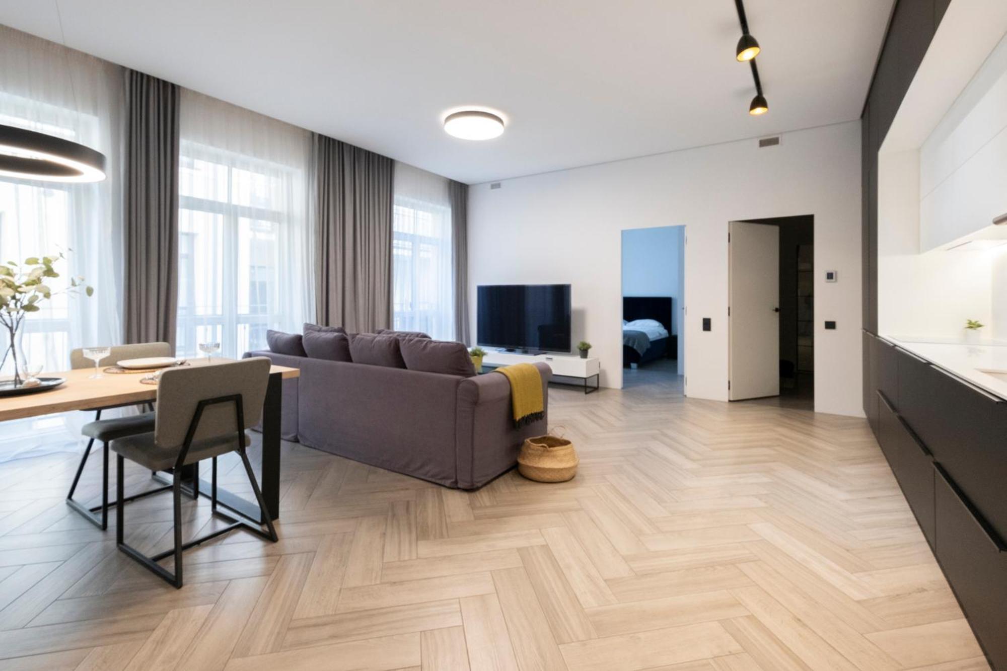 Cohost I Oldtown 60M2 Apt W-Garage Parking, Balcony & Self Check-In VNO Kültér fotó