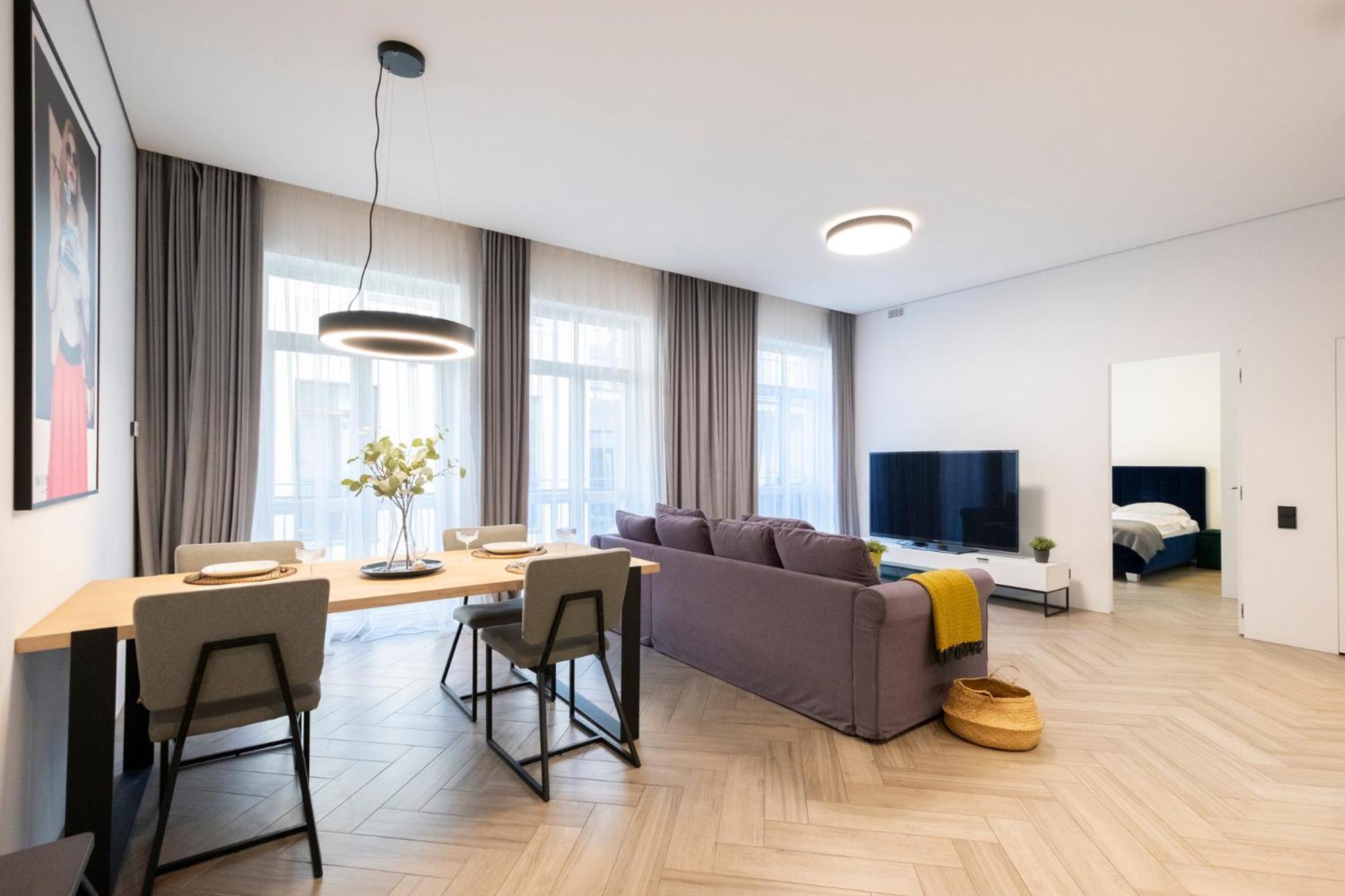 Cohost I Oldtown 60M2 Apt W-Garage Parking, Balcony & Self Check-In VNO Kültér fotó