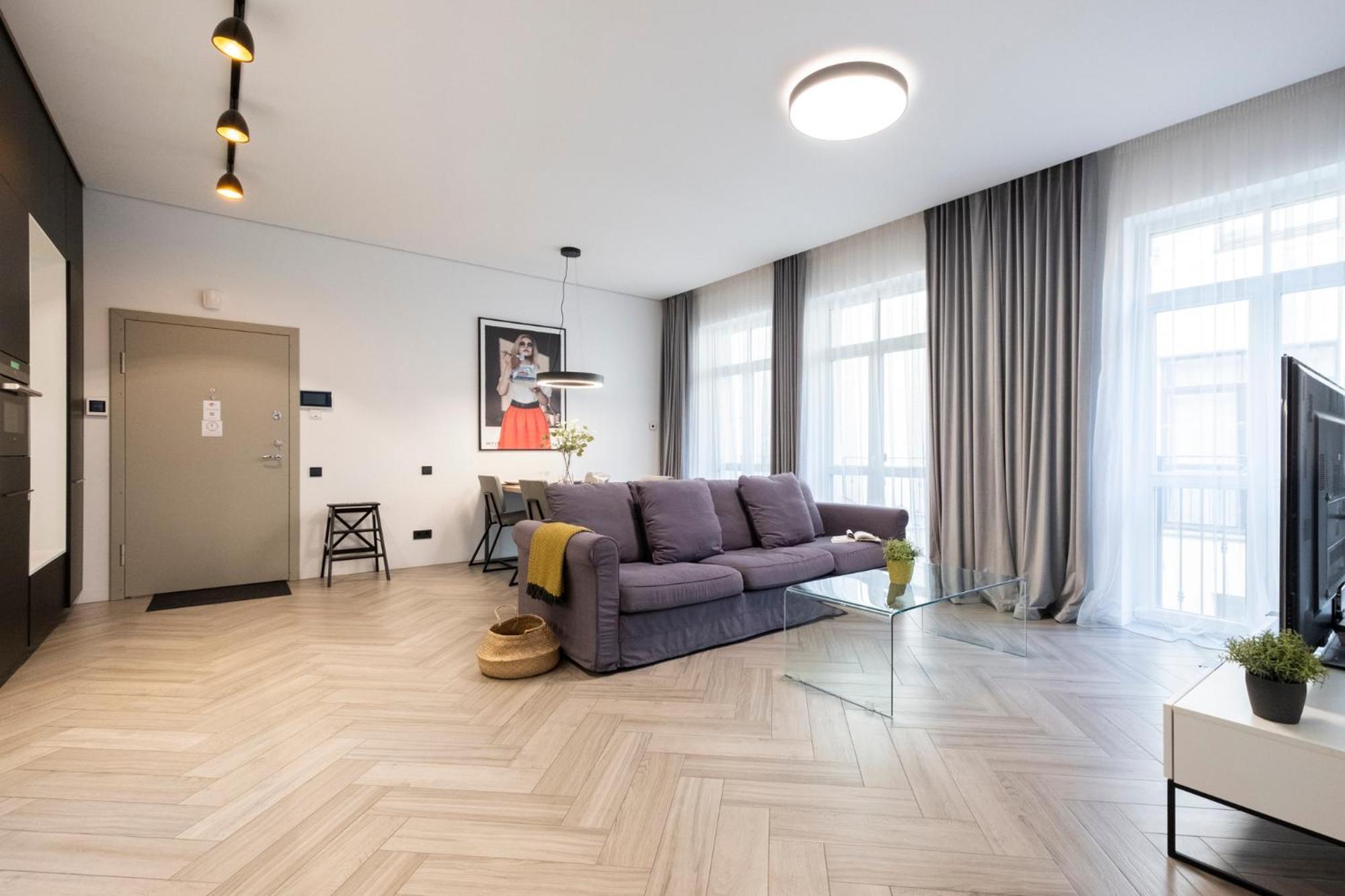 Cohost I Oldtown 60M2 Apt W-Garage Parking, Balcony & Self Check-In VNO Kültér fotó